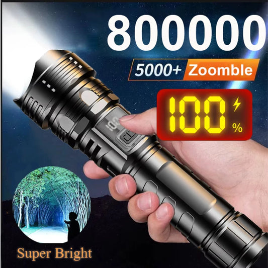 USB Rechargeable High-Power LED Flashlight – Portable Camping & Hiking Torch
