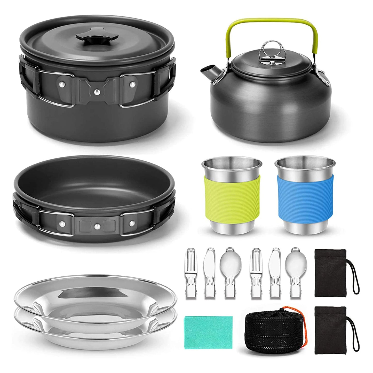 All-in-One Camping Cookware Set for 2 People