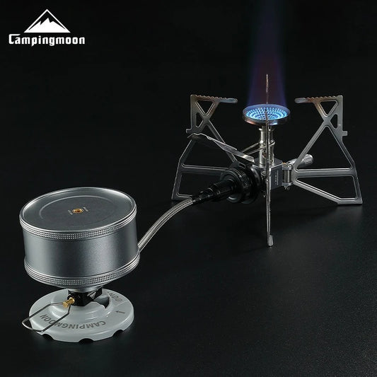 CAMPINGMOON Gas Stove Extension Pipe with Valve for Outdoor Camping