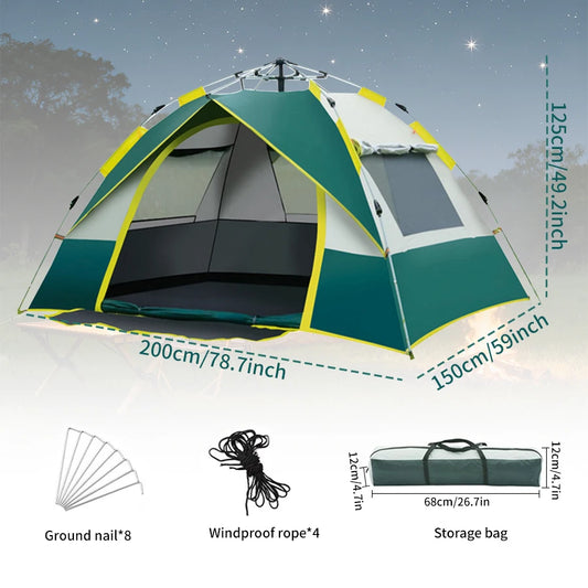 Quick-Open Camping Tent for Outdoor Travel, Picnics & Weekend Adventures
