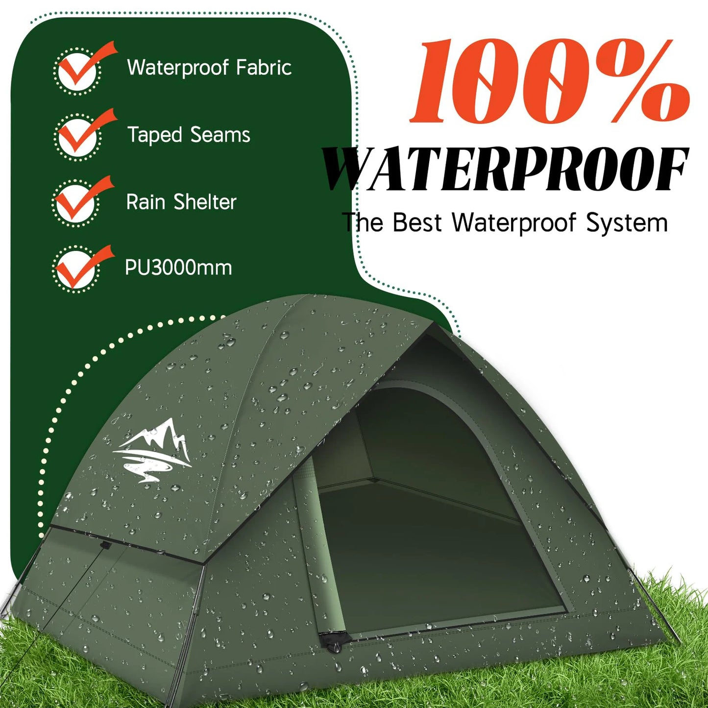 Waterproof Camping Tent for 2–3 People – Lightweight Outdoor Tent for Hiking, Camping & Travel