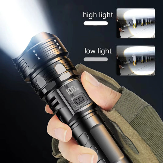 USB Rechargeable High-Power LED Flashlight – Portable Camping & Hiking Torch