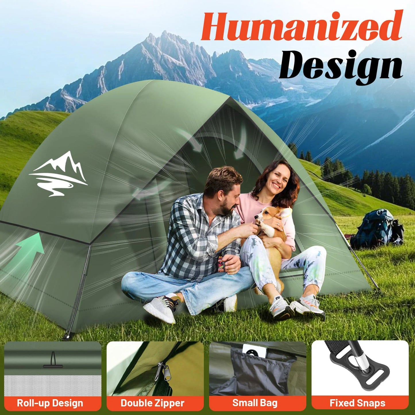 Waterproof Camping Tent for 2–3 People – Lightweight Outdoor Tent for Hiking, Camping & Travel