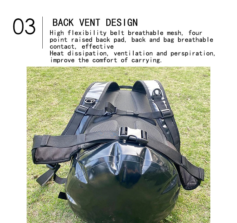 30L Waterproof Dry Bag Backpack for Rafting, Fishing & Hiking