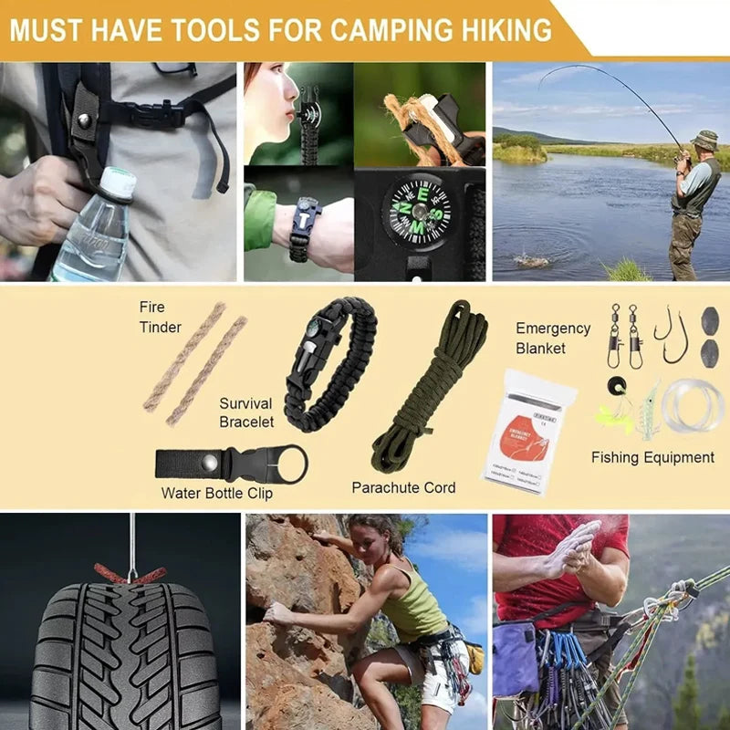 Outdoor First Aid Survival Kit – Emergency Medical Bag for Camping, Hiking & Adventures