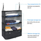 Hanging Travel Organizer with Packing Shelves and Laundry Storage