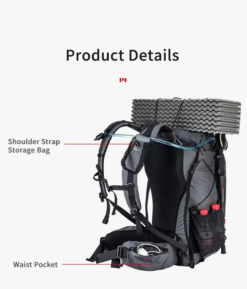 Naturehike 45L Rainproof Hiking Backpack