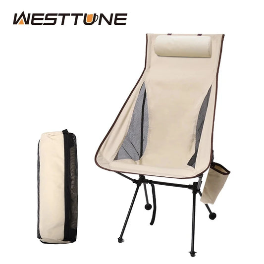 WESTTUNE Lightweight Folding Camping Chair with Headrest