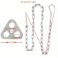 Portable Campfire Tripod Support Plate with Hanging Chain