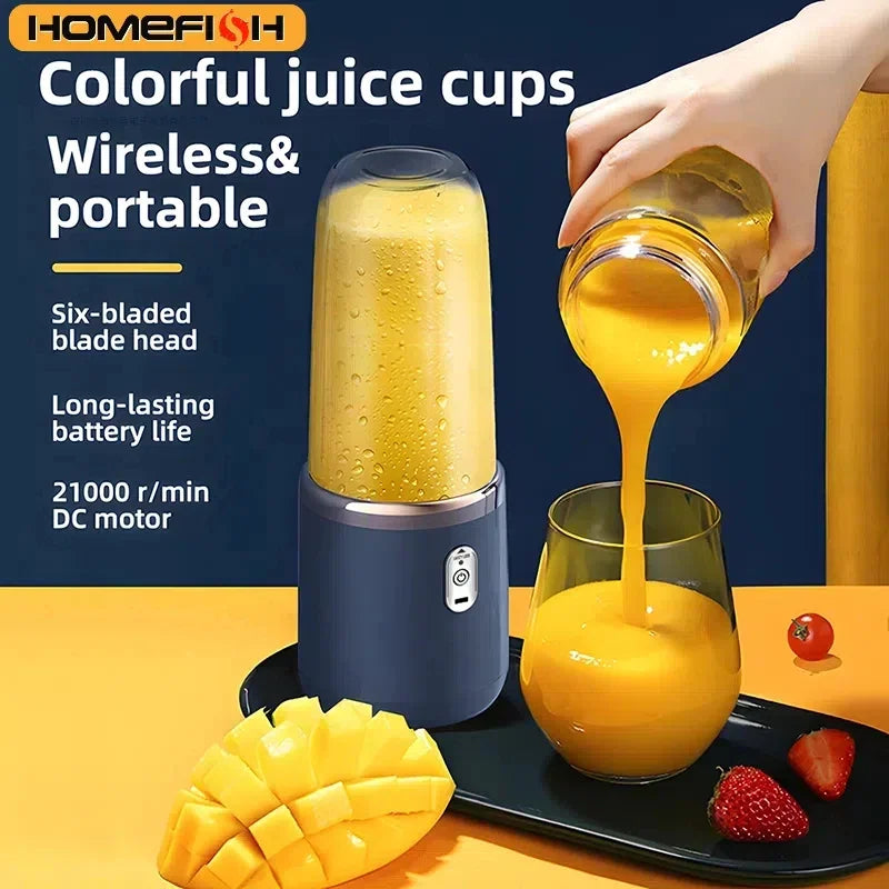 Portable Rechargeable Blender Bottle for Smoothies & Fresh Juice