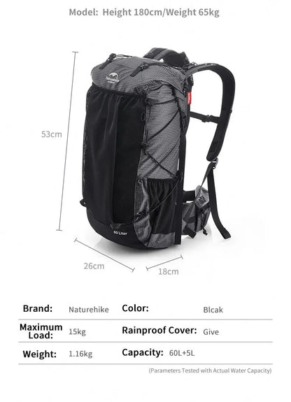 Naturehike 45L Rainproof Hiking Backpack