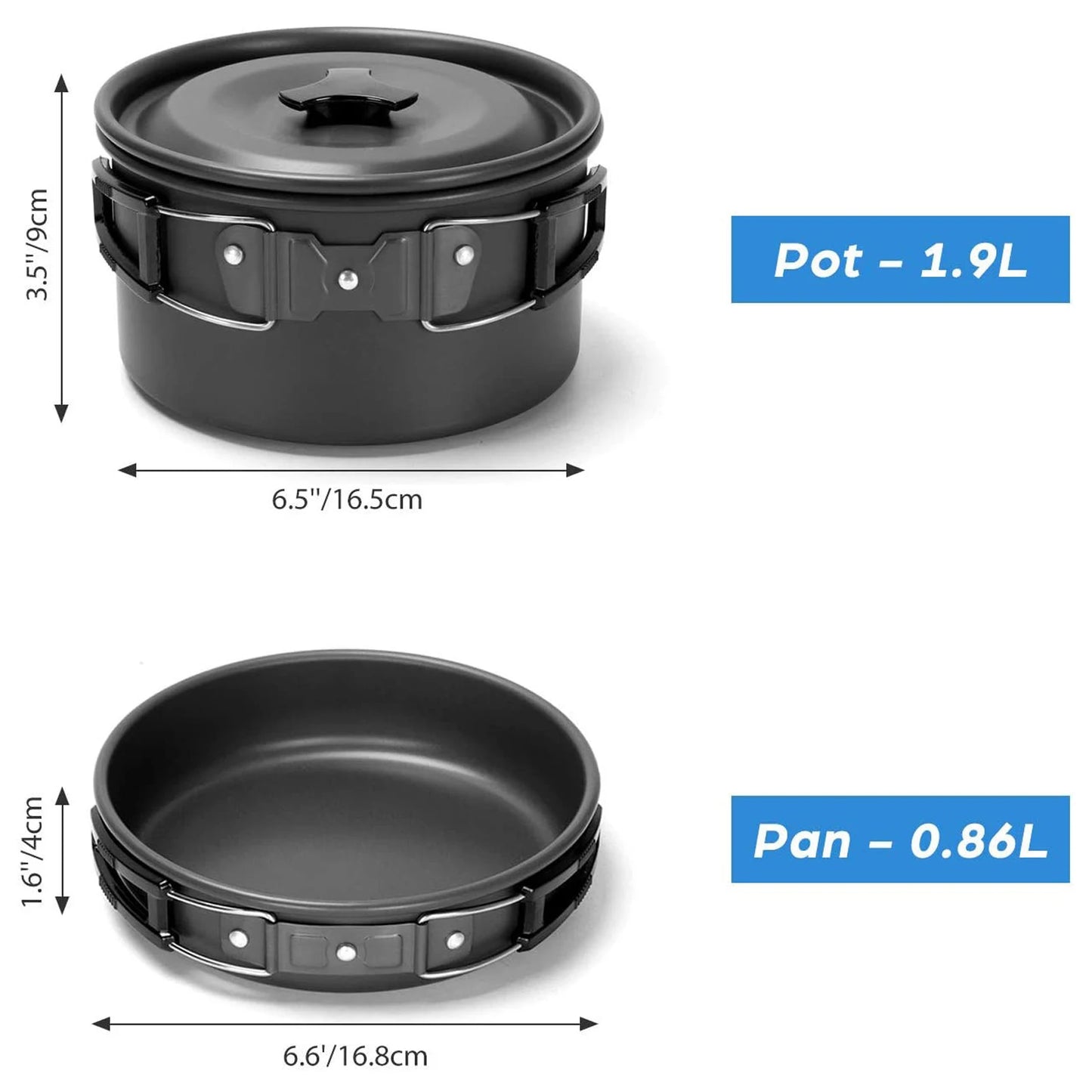 All-in-One Camping Cookware Set for 2 People