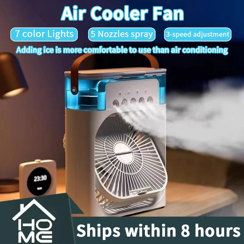 3-in-1 Personal Air Cooler Fan with 600ml Water Tank