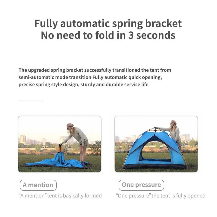 Quick-Open Camping Tent for Outdoor Travel, Picnics & Weekend Adventures