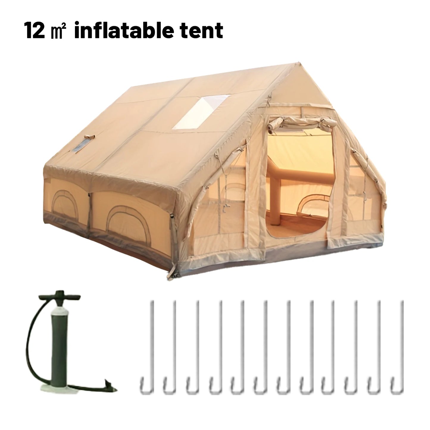 Inflatable Family Camping Tent – 4-Season Waterproof Outdoor Tent for 4–8 People