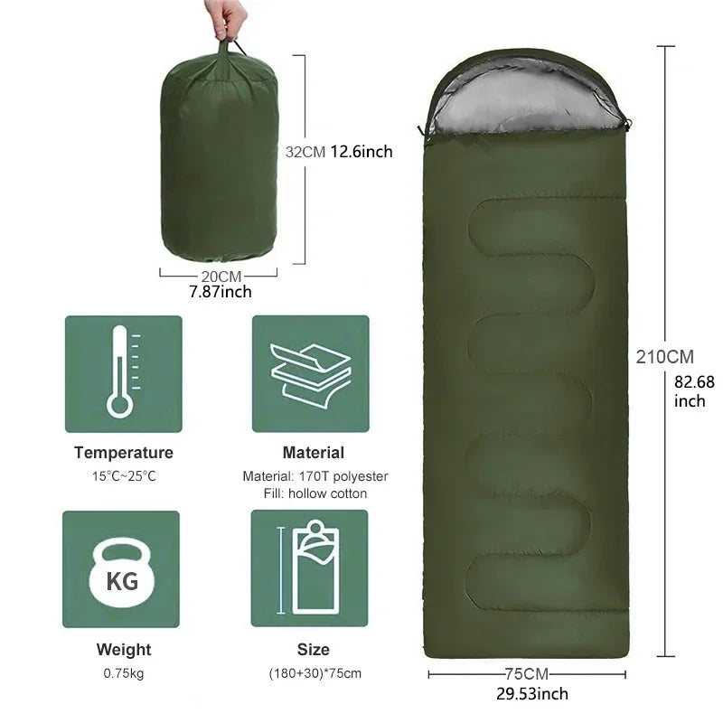 Ultralight Waterproof Sleeping Bag for Camping, Hiking & Outdoor Travel