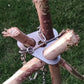 Portable Campfire Tripod Support Plate with Hanging Chain