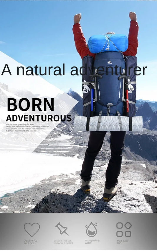 60L Hiking & Mountaineering Backpack – Large Outdoor Camping Rucksack for Men