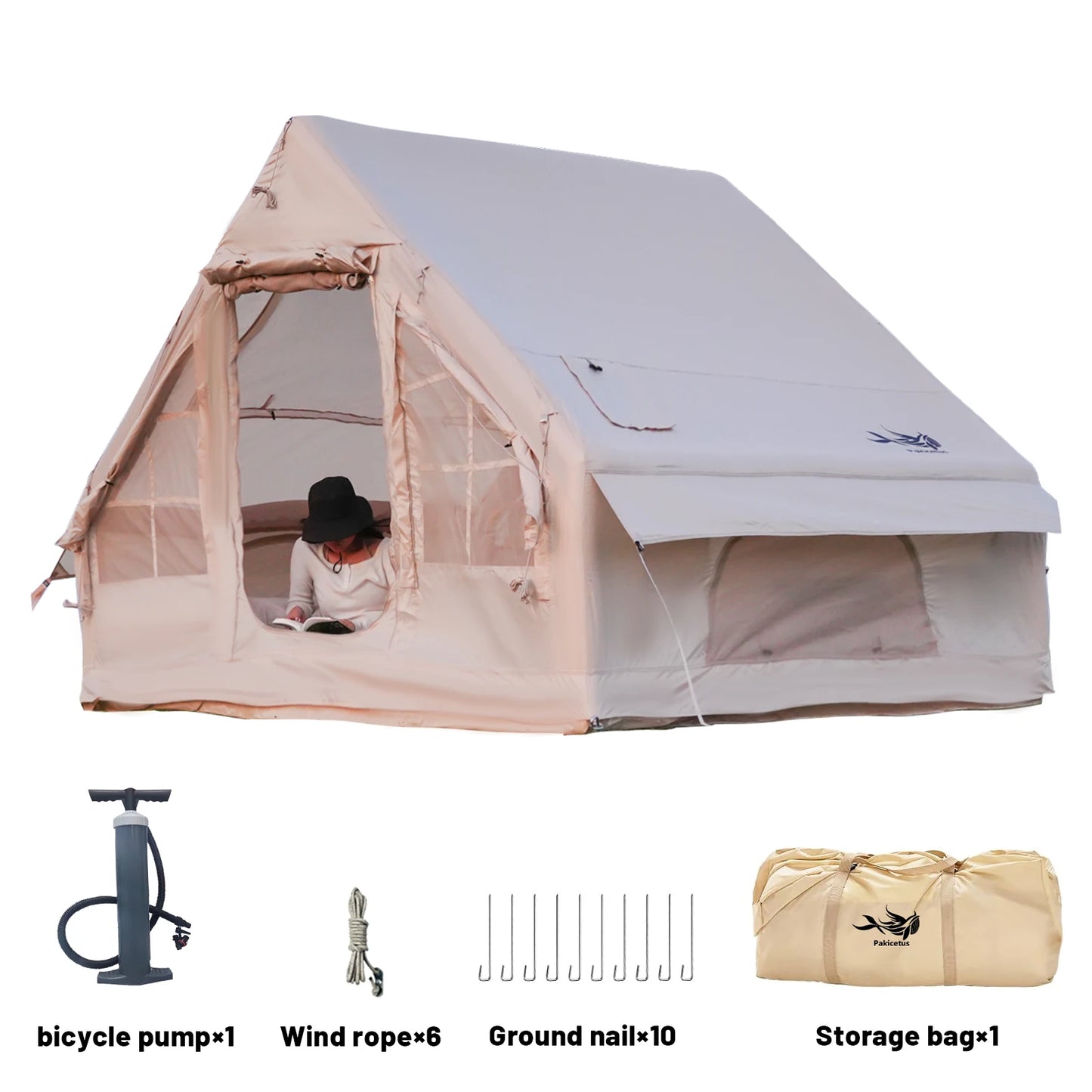 Inflatable Family Camping Tent – 4-Season Waterproof Outdoor Tent for 4–8 People