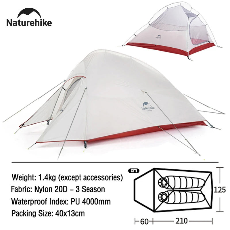 Naturehike 2-Person Ultralight Backpacking Tent
