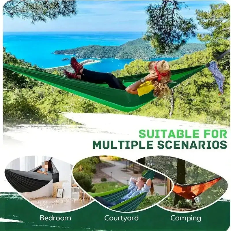 Portable Double Camping Hammock - Lightweight Outdoor Hammock
