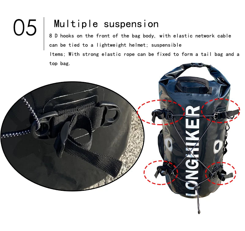30L Waterproof Dry Bag Backpack for Rafting, Fishing & Hiking