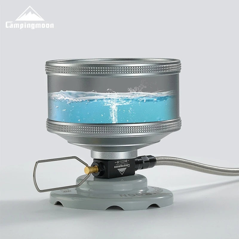 CAMPINGMOON Gas Stove Extension Pipe with Valve for Outdoor Camping