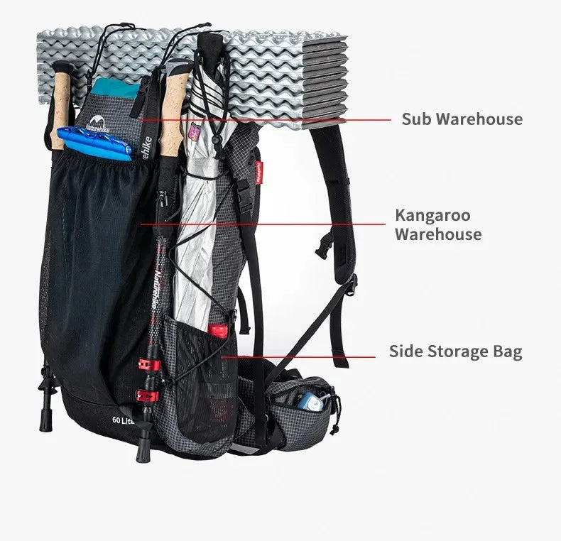 Naturehike 45L Rainproof Hiking Backpack