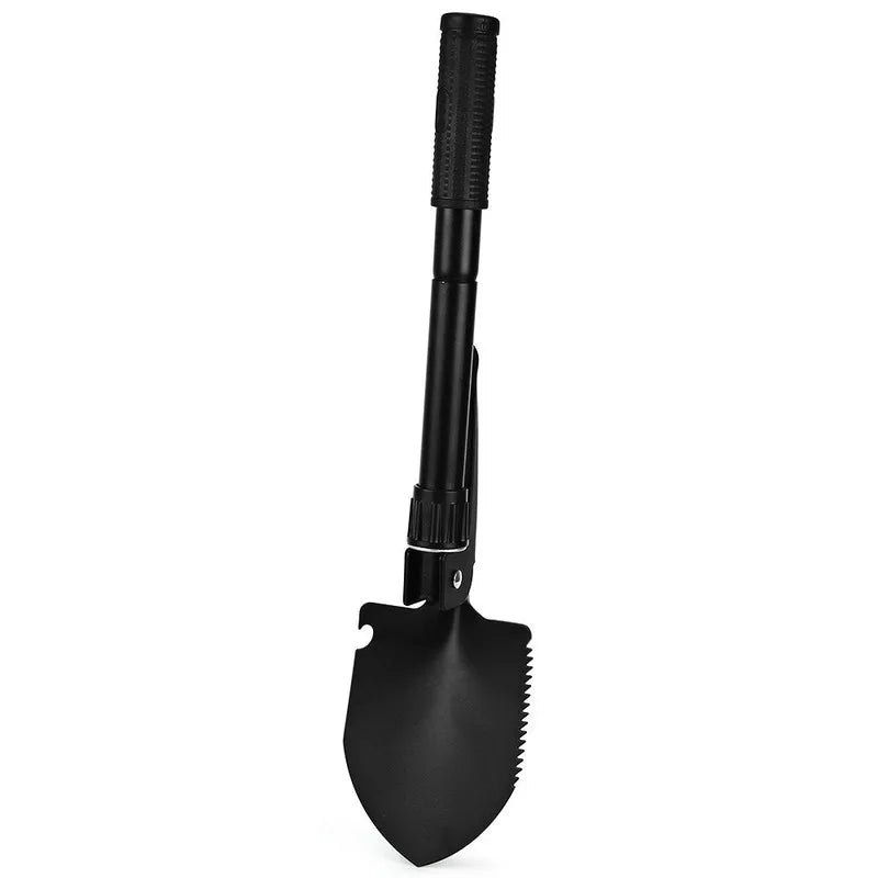 Foldable Camping Shovel with Carrying Pouch and Compass