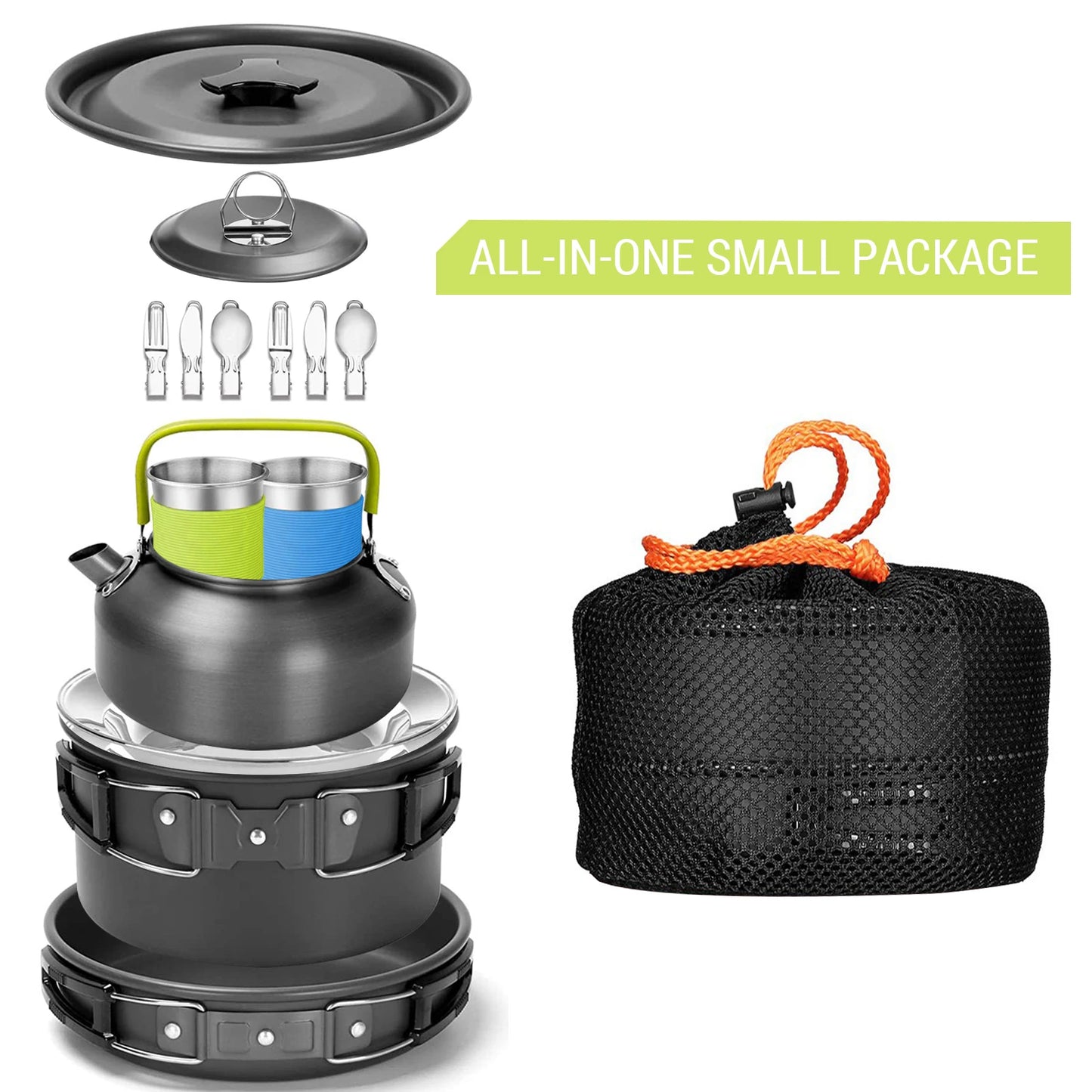 All-in-One Camping Cookware Set for 2 People